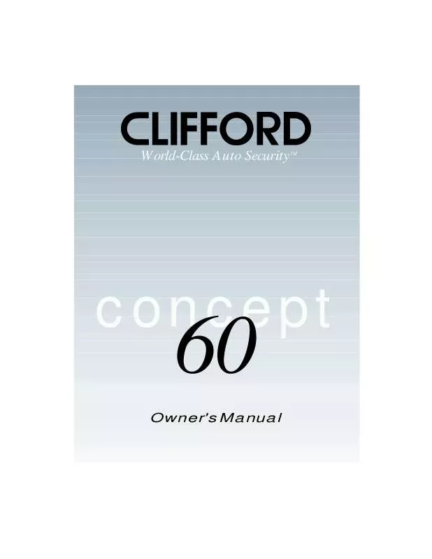 Mode d'emploi CLIFFORD CONCEPT 60