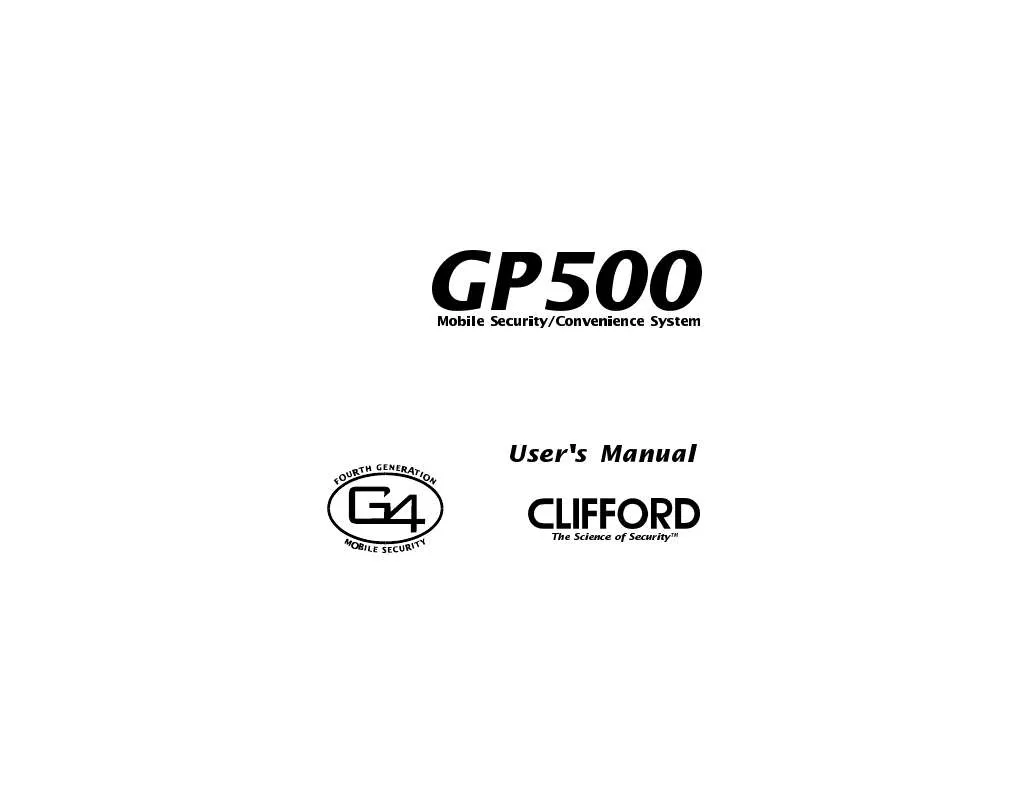 Mode d'emploi CLIFFORD GP500