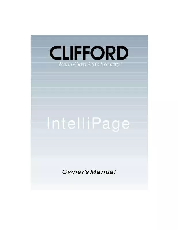Mode d'emploi CLIFFORD INTELLIPAGE