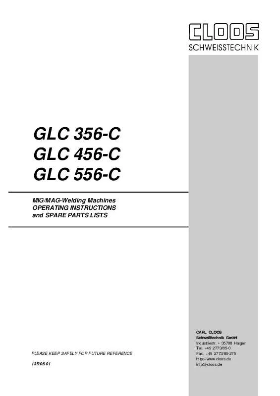 Mode d'emploi CLOOS GLC 556-C