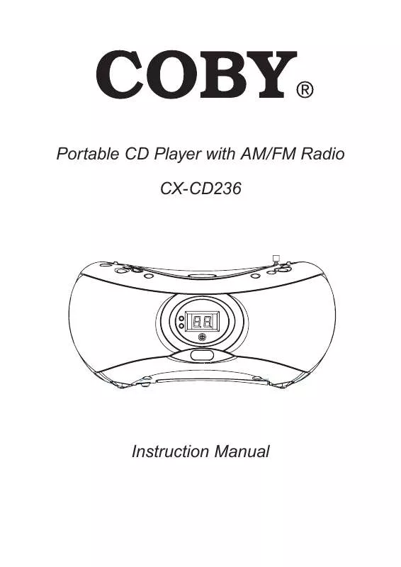 Mode d'emploi COBY CX-CD236