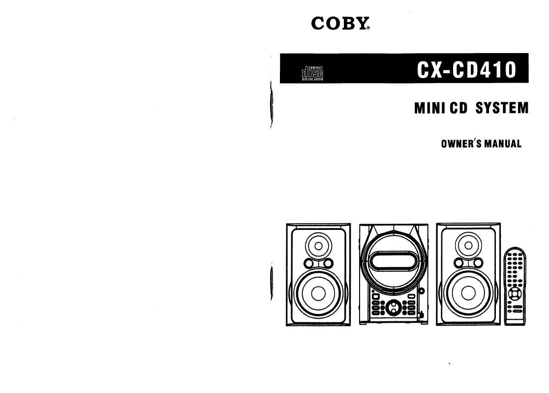 Mode d'emploi COBY CX-CD410