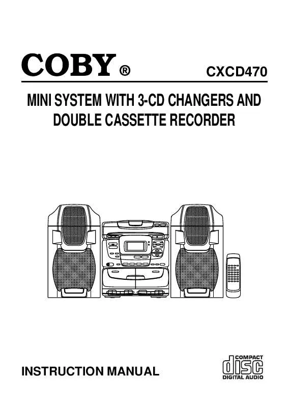 Mode d'emploi COBY CX-CD470