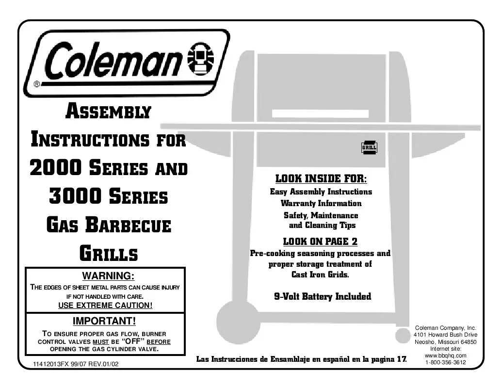 Mode d'emploi COLEMAN LG200-EDB