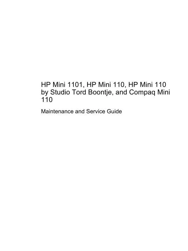 Mode d'emploi COMPAQ HP MINI 110