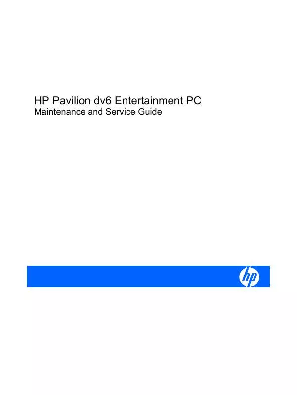 Mode d'emploi COMPAQ PAVILION DV6 ENTERTAINMENT PC