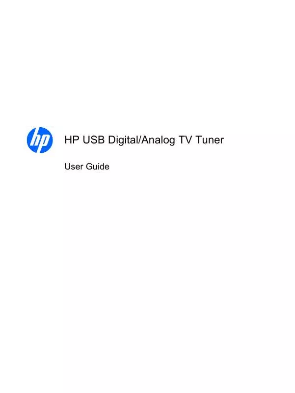 Mode d'emploi COMPAQ USB DIGITAL-ANALOG TV TUNER