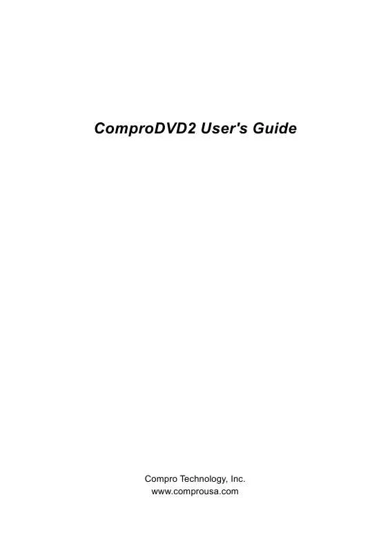 Mode d'emploi COMPRO DVD2