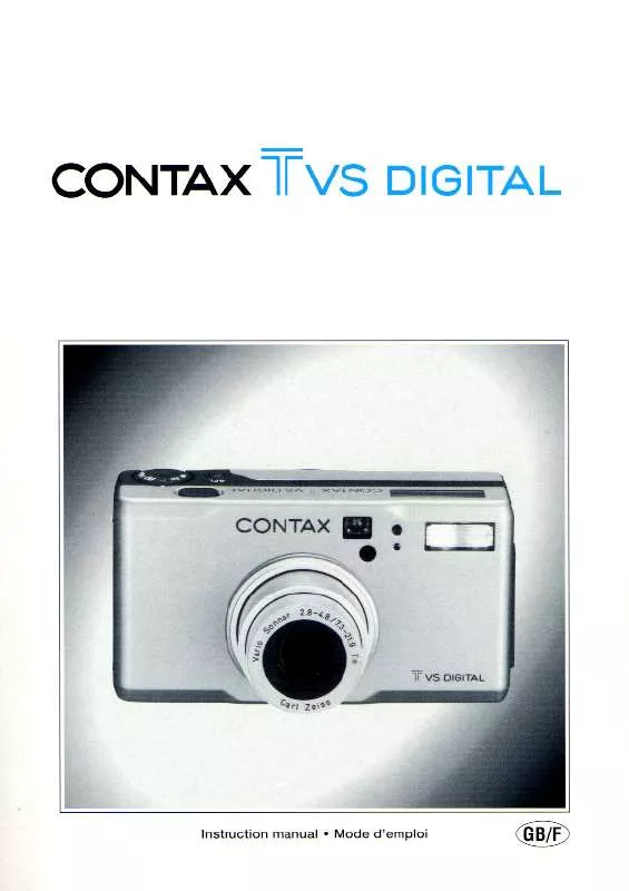 Mode d'emploi CONTAX TVS DIGITAL