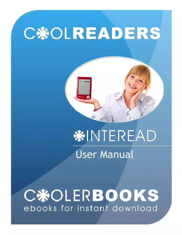 Mode d'emploi COOLER EBOOK READER INTEREAD COOL-ER