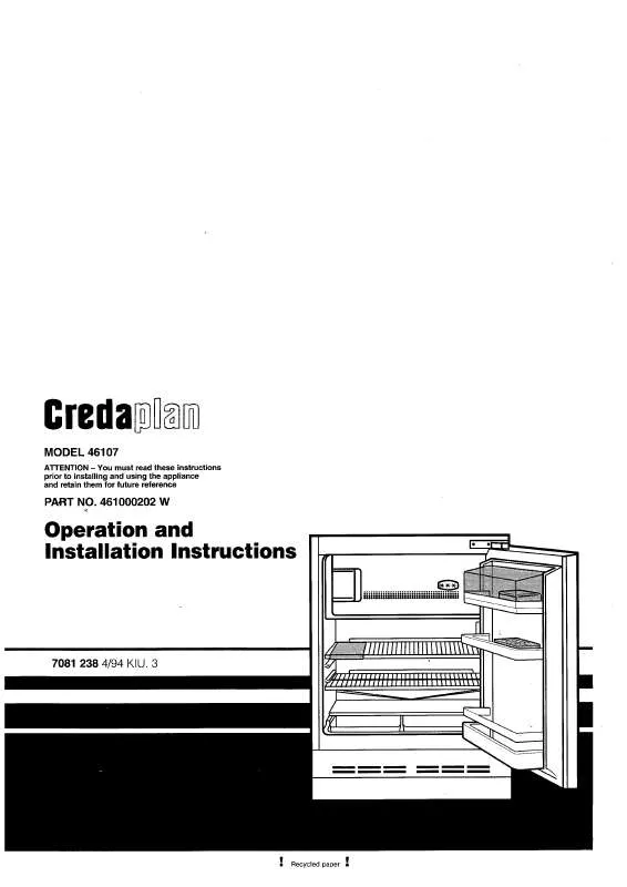 Mode d'emploi CREDA HB46107
