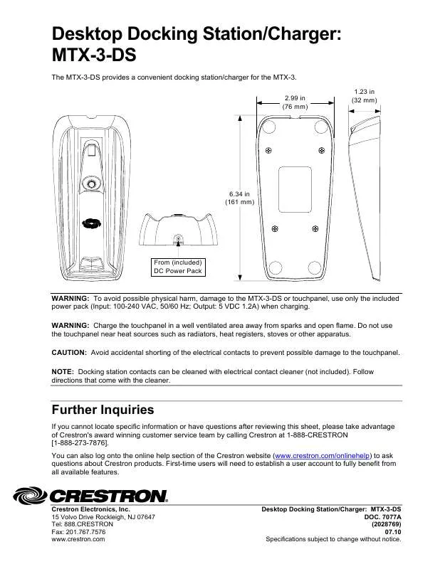 Mode d'emploi CRESTON MTX-3-DS