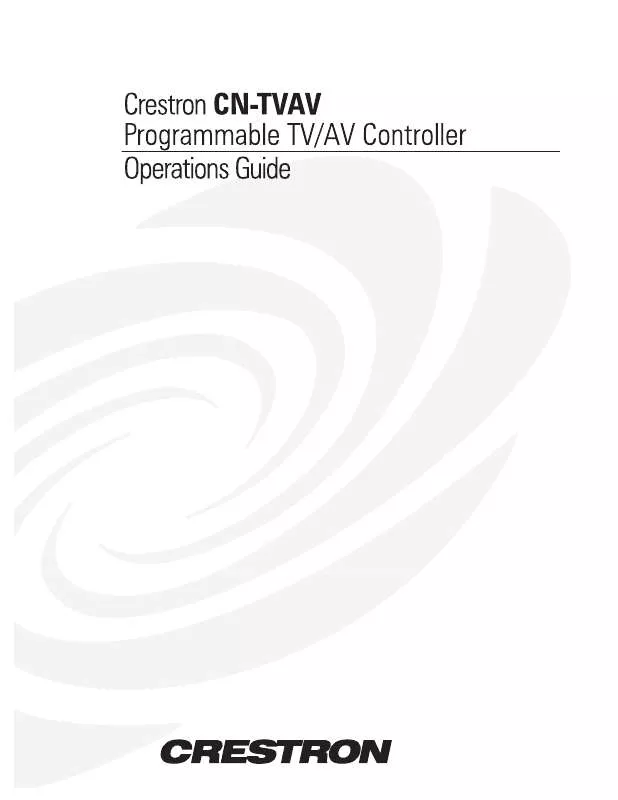 Mode d'emploi CRESTRON CN-TVAV