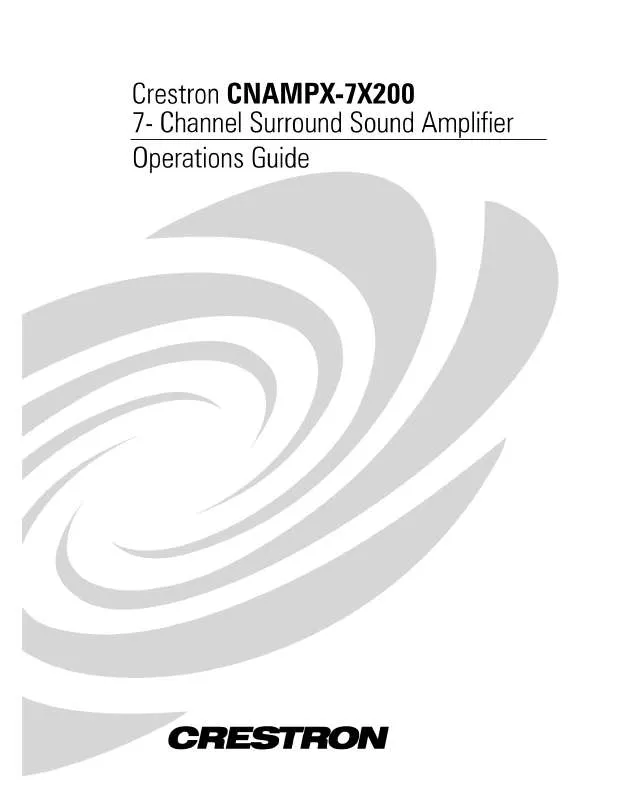 Mode d'emploi CRESTRON CNAMPX-7X200