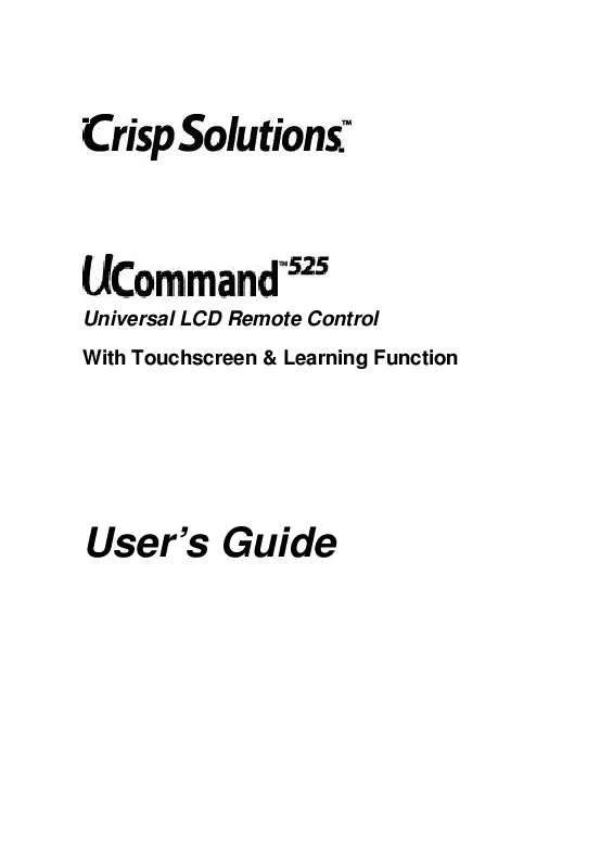 Mode d'emploi CRISP SOLUTIONS UC-525