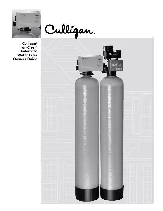 Mode d'emploi CULLIGAN IRON-CLEER AUTOMATIC WATER FILTER