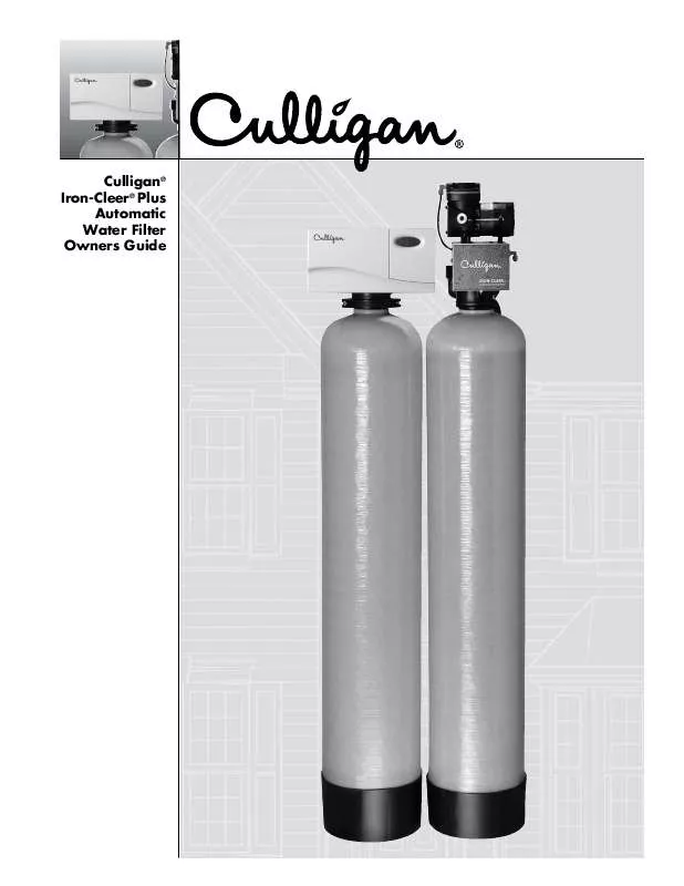 Mode d'emploi CULLIGAN IRON-CLEER PLUS AUTOMATIC WATER FILTER 10 IRON CLEER