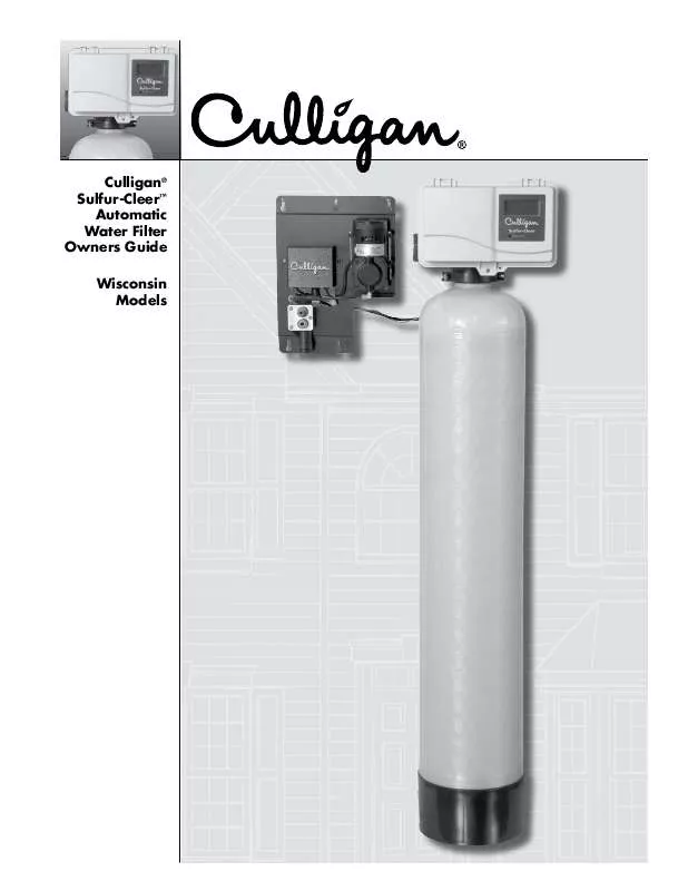 Mode d'emploi CULLIGAN SULFUR-CLEER AUTOMATIC WATER FILTER WISCONSIN MODELS