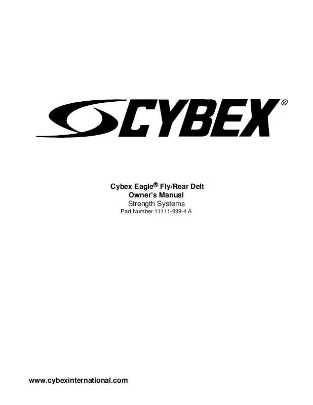 Mode d'emploi CYBEX INTERNATIONAL 11111_FLY-REAR DELT
