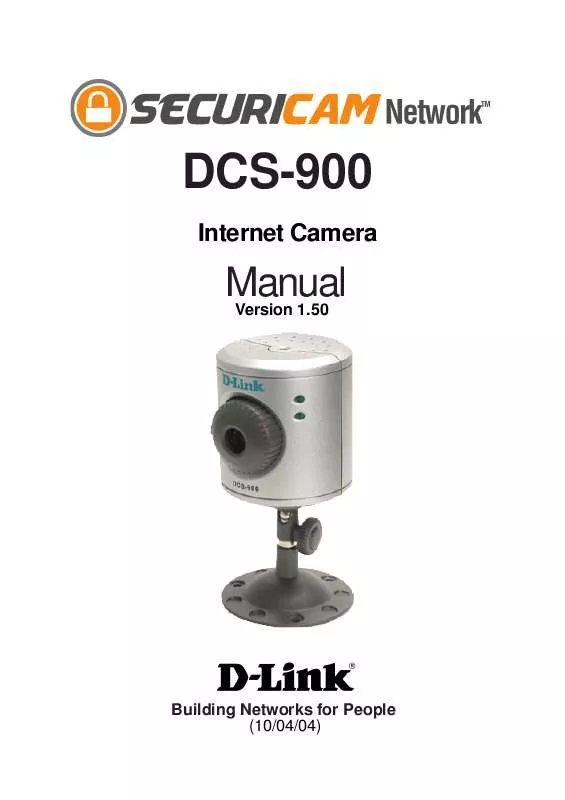 Mode d'emploi D-LINK DCS-900