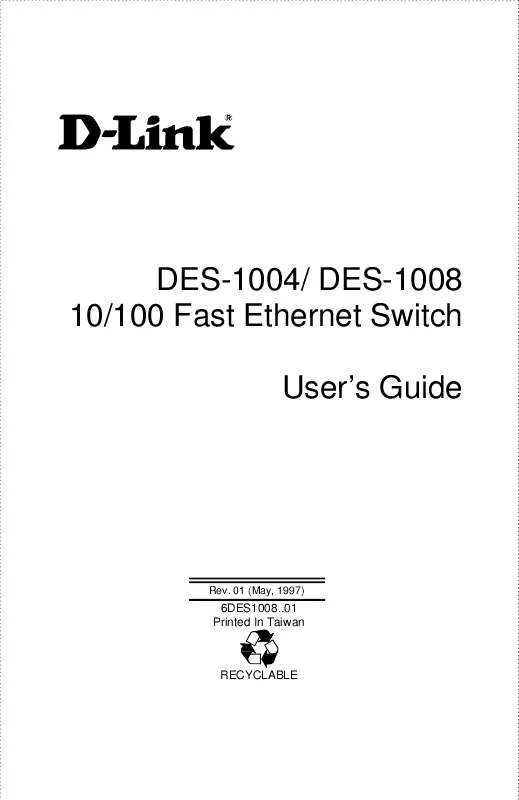 Mode d'emploi D-LINK DES-1008