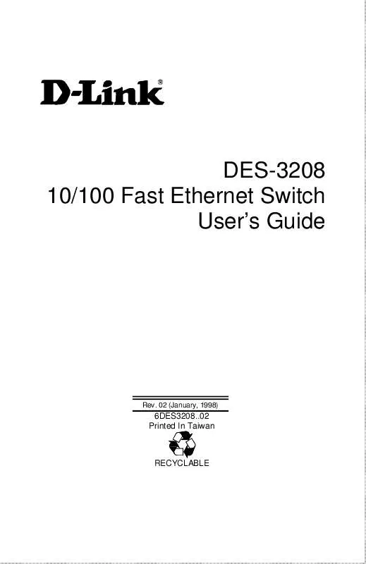 Mode d'emploi D-LINK DES-3208