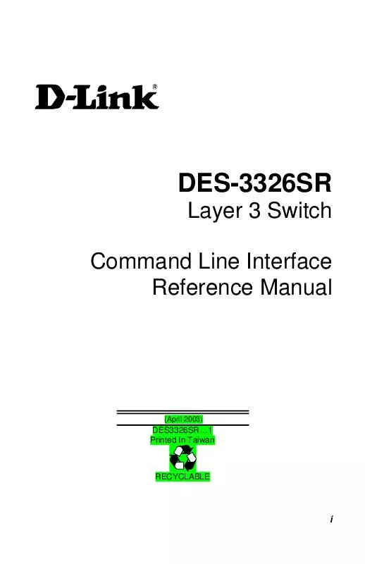 Mode d'emploi D-LINK DES-3326SRM