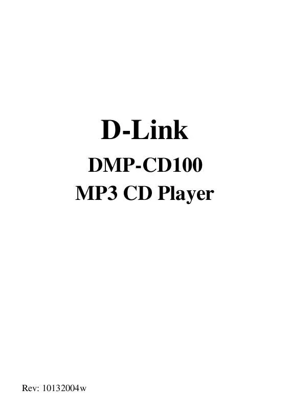 Mode d'emploi D-LINK DMP-CD100