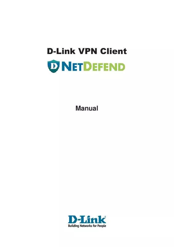Mode d'emploi D-LINK VPN CLIENT NETDEFEND