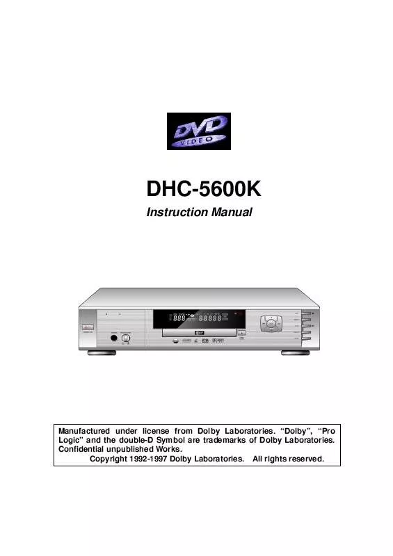 Mode d'emploi DAEWOO DHC-5600K