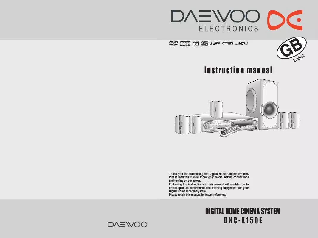 Mode d'emploi DAEWOO DHC-X100