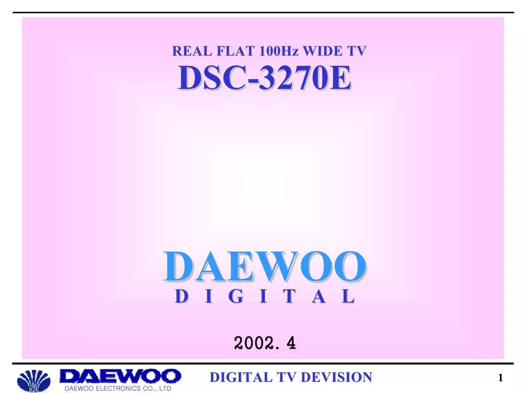 Mode d'emploi DAEWOO DSC-3270E