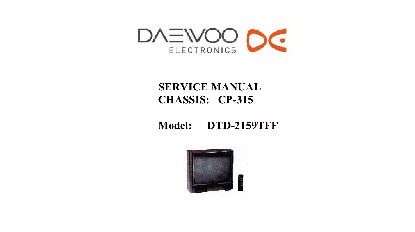 Mode d'emploi DAEWOO DTD-2159TFF