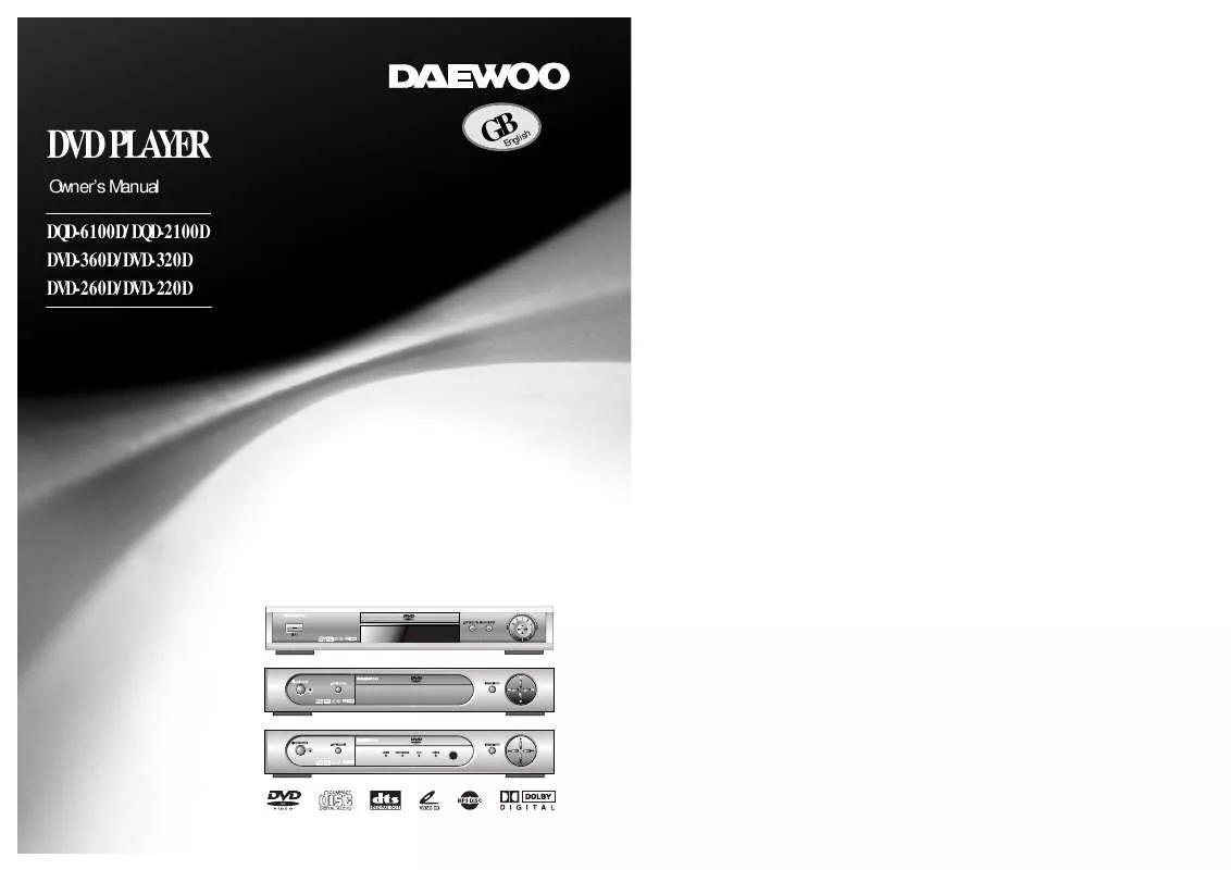 Mode d'emploi DAEWOO DVD-230D