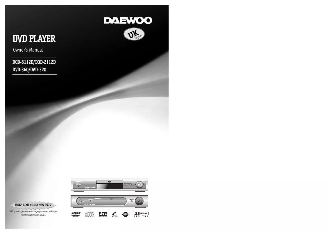 Mode d'emploi DAEWOO DVD-360