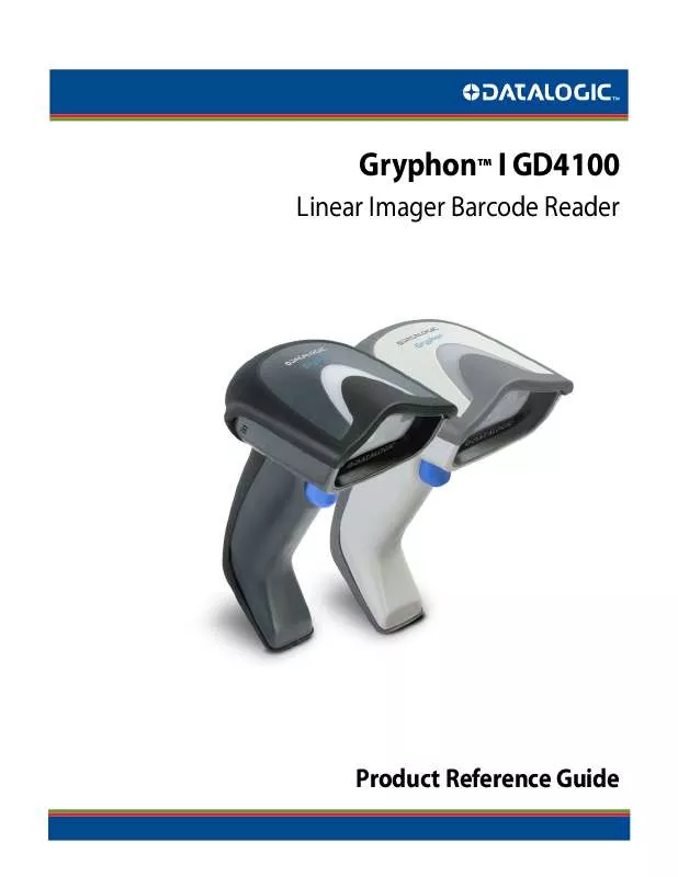 Mode d'emploi DATALOGIC GRYPHON I GD4100