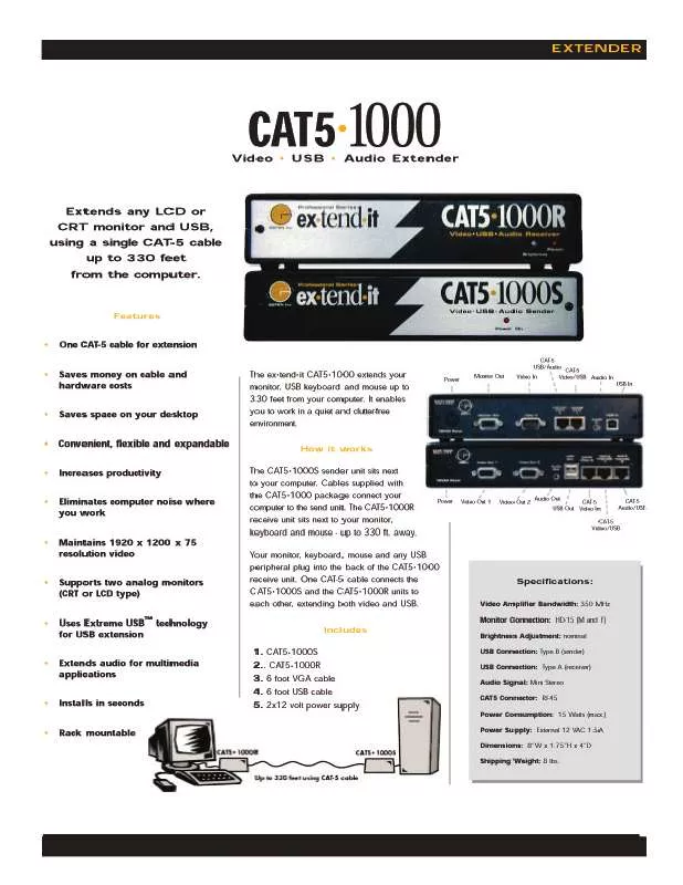 Mode d'emploi DAXTEN CAT5-1000