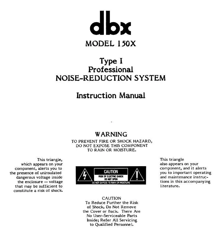 Mode d'emploi DBX MODEL 150X