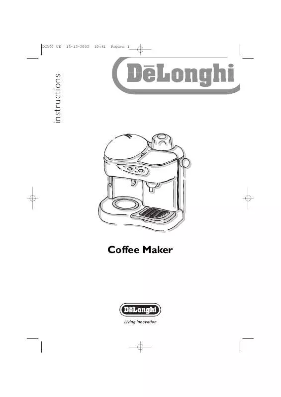 Mode d'emploi DELONGHI COFFEE MAKER DC300BS