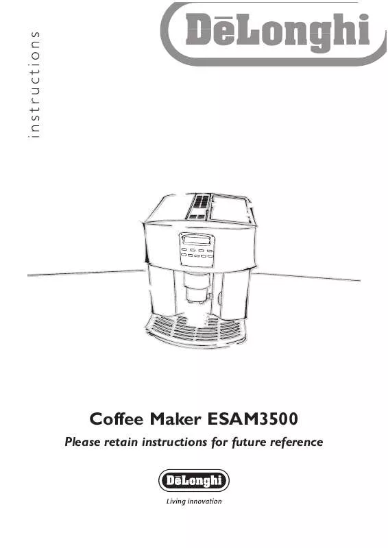 Mode d'emploi DELONGHI COFFEE MAKER EAM3500