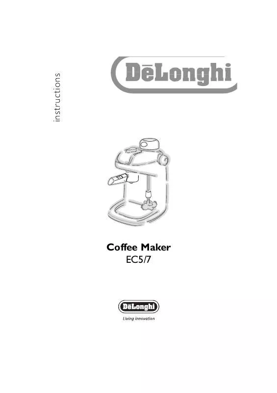 Mode d'emploi DELONGHI COFFEE MAKER EC5