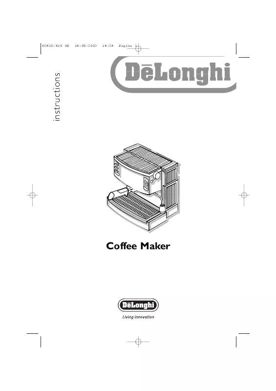 Mode d'emploi DELONGHI COFFEE MAKER EC610