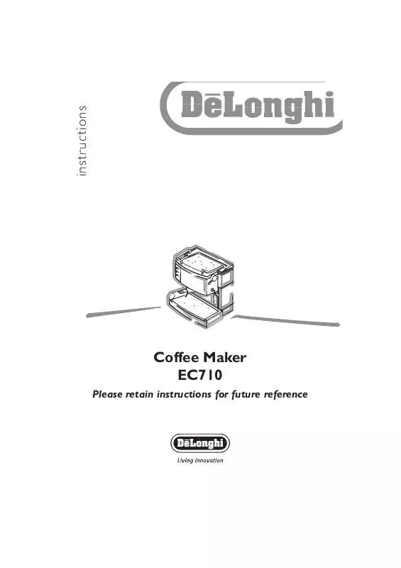 Mode d'emploi DELONGHI COFFEE MAKER EC710
