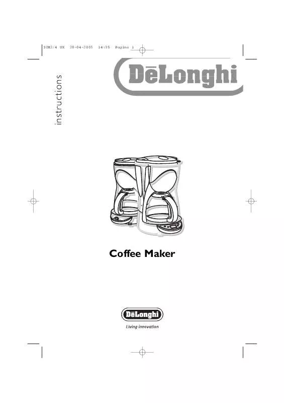 Mode d'emploi DELONGHI COFFEE MAKER ICM2B