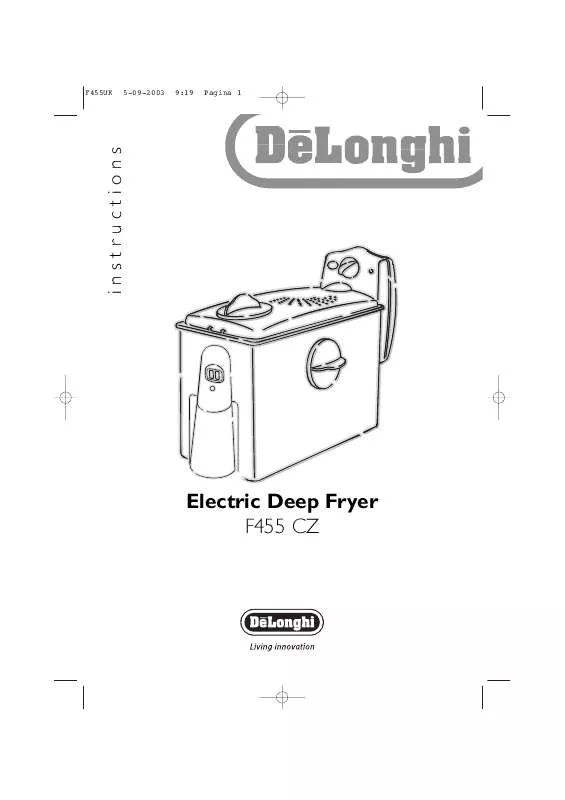Mode d'emploi DELONGHI ELECTRIC DEEP FRYER F455CZ