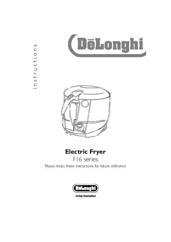 Mode d'emploi DELONGHI ELECTRIC FRYER F16313