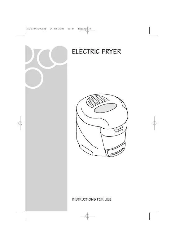 Mode d'emploi DELONGHI ELECTRIC FRYER F620