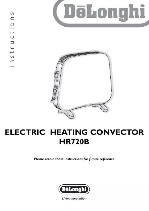 Mode d'emploi DELONGHI ELECTRIC HEATING CONVECTOR HR720C