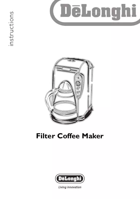 Mode d'emploi DELONGHI FILTER COFFEE MAKER ICM100