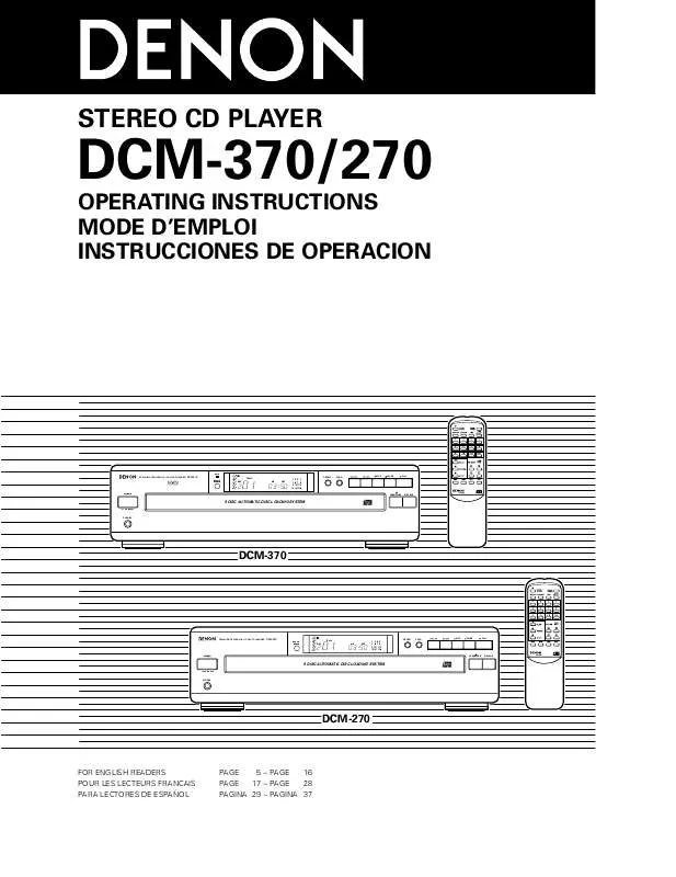 Mode d'emploi DENON DCM-270